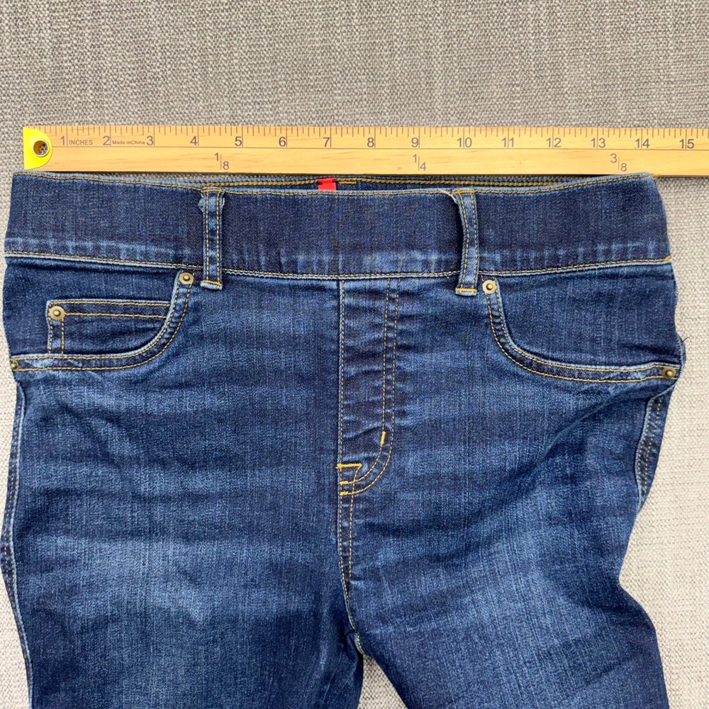 Spanx Womens M 8 10 Flare Jeans Dark Wash Pull On Tummy Control 20327Q - Picture 6 of 14